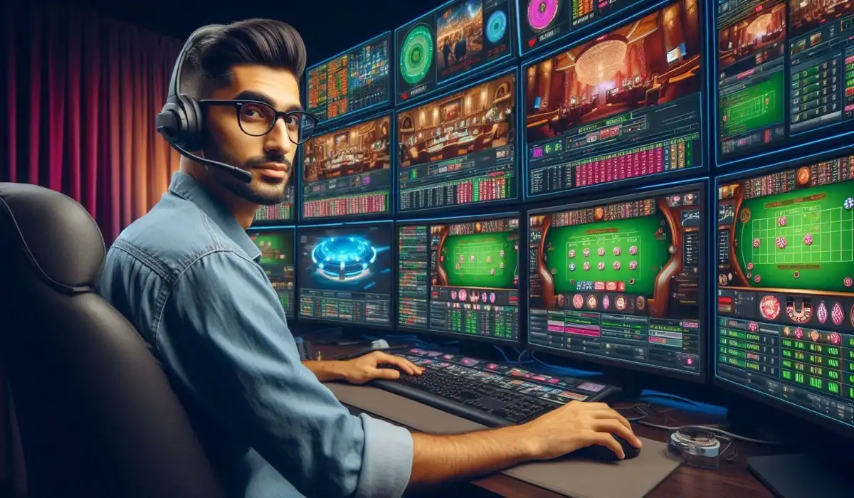 Online-Spieler am Live-Casino-Tisch