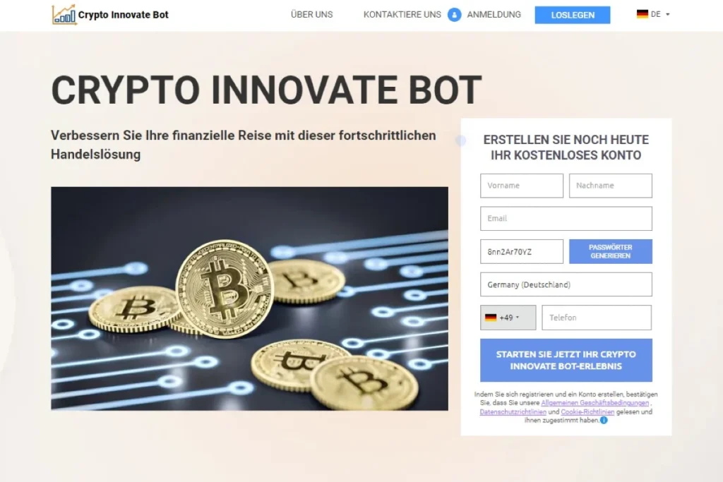 Crypto Innovate Bot Offizielle Website