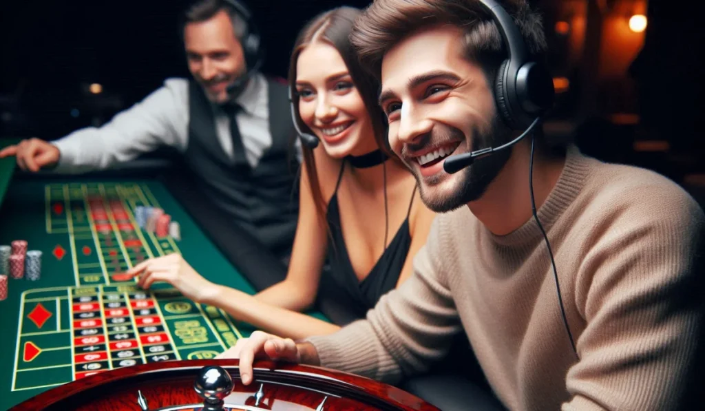 Live-Casino-Händler-Interaktion – freundlicher Chat