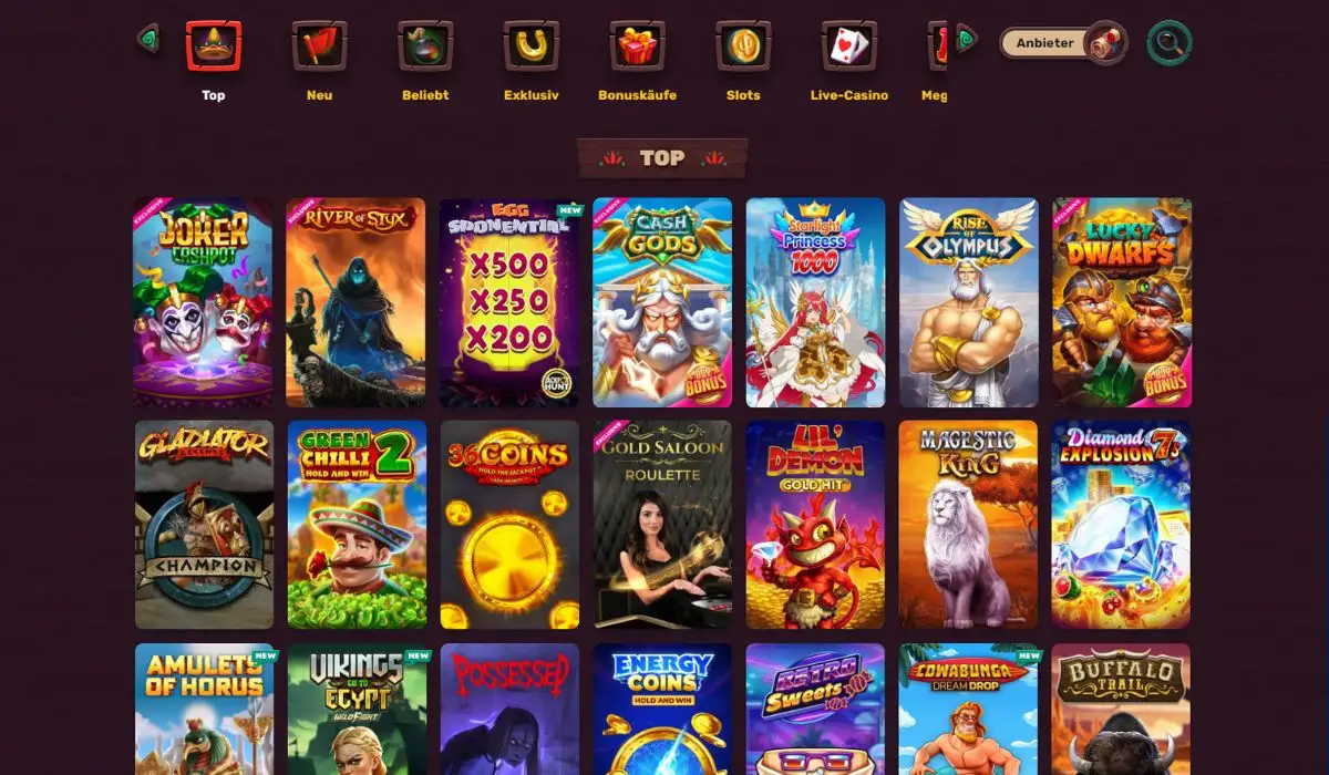 5Gringos Casino Spielauswahl 