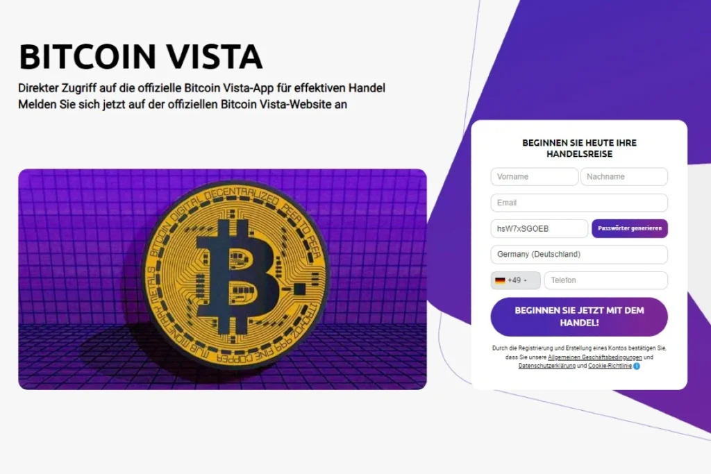 Bitcoin Vista offizielle website