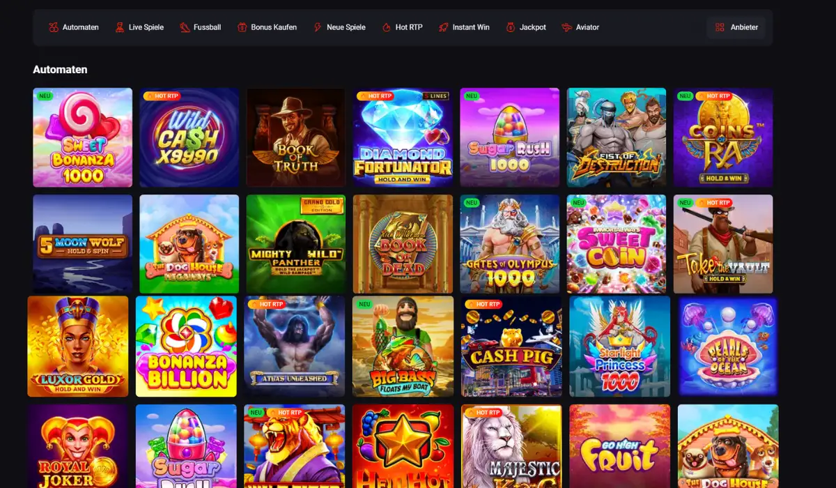 N1Casino Spielauswahl