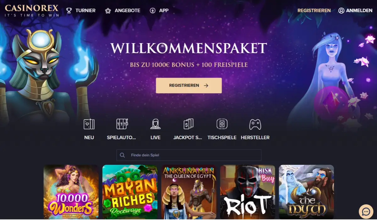 Casinorex Casino Site In Deutschland