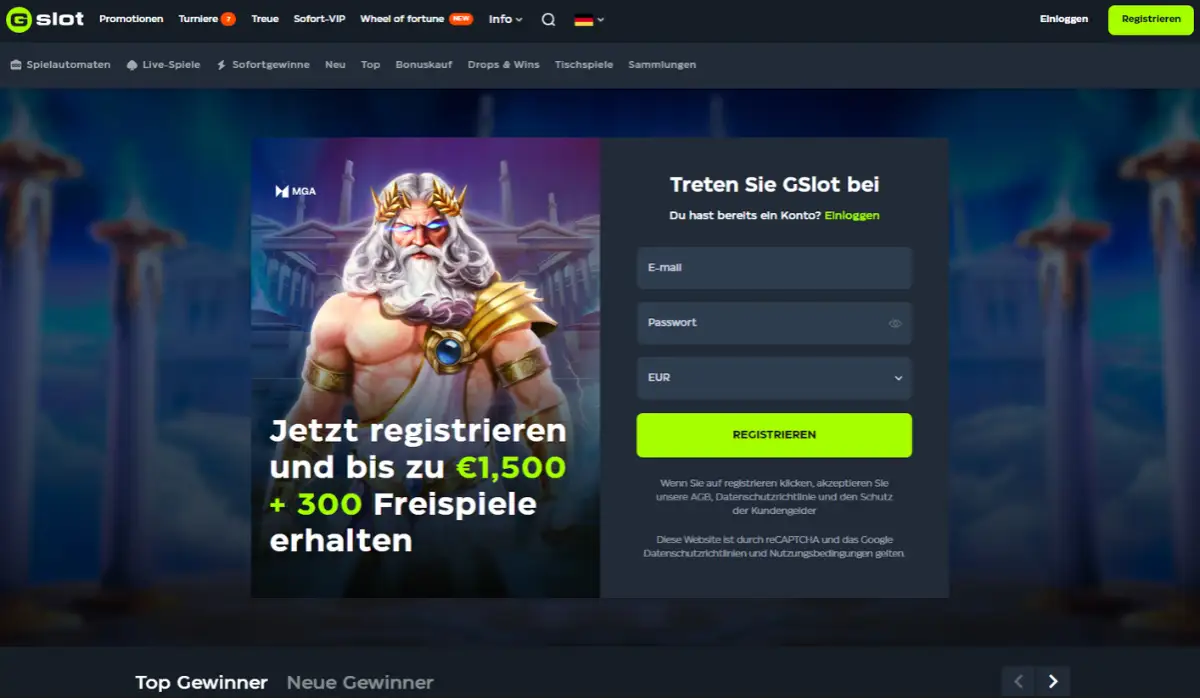 Gslot Casino Site In Deutschland