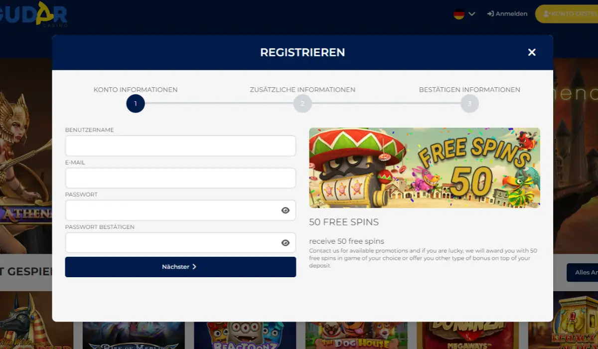 Gudar casino Regisrieren