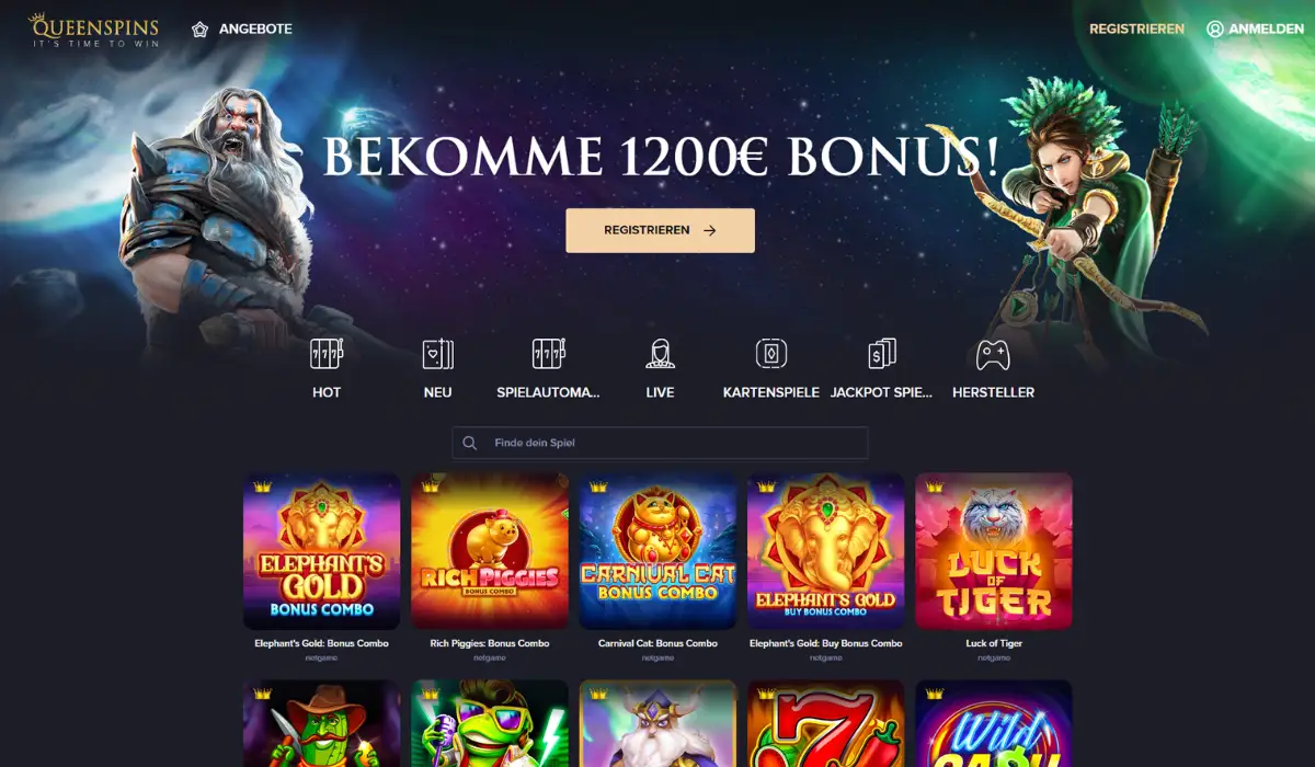 Queenspins Paysafecard-Casino