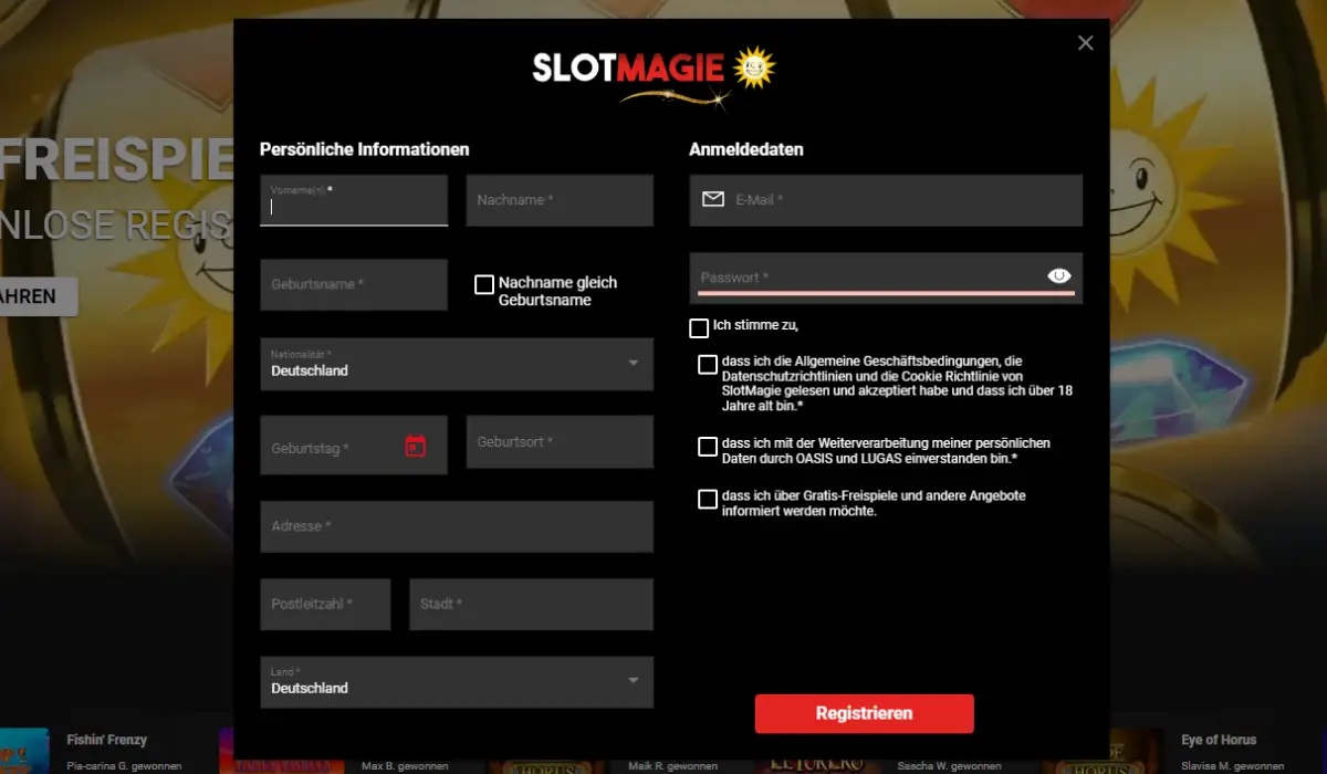 Slotmagie Online Casino Regisrieren