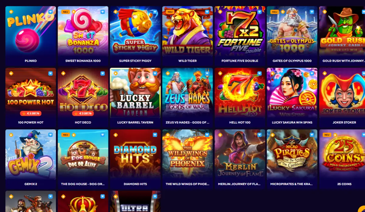 Dazard Casino Spiele