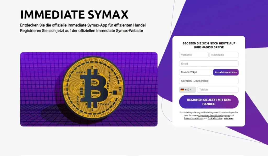 Immediate Symax Handelsplattform