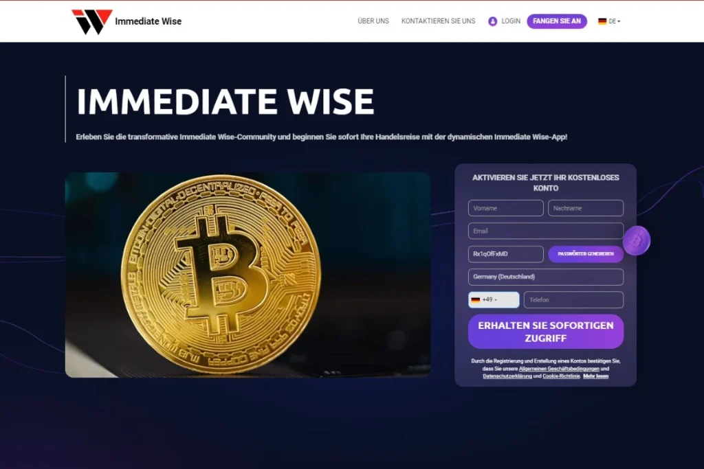 Immediate Wise offizielle website