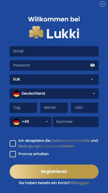 Lukki casino Registrieren