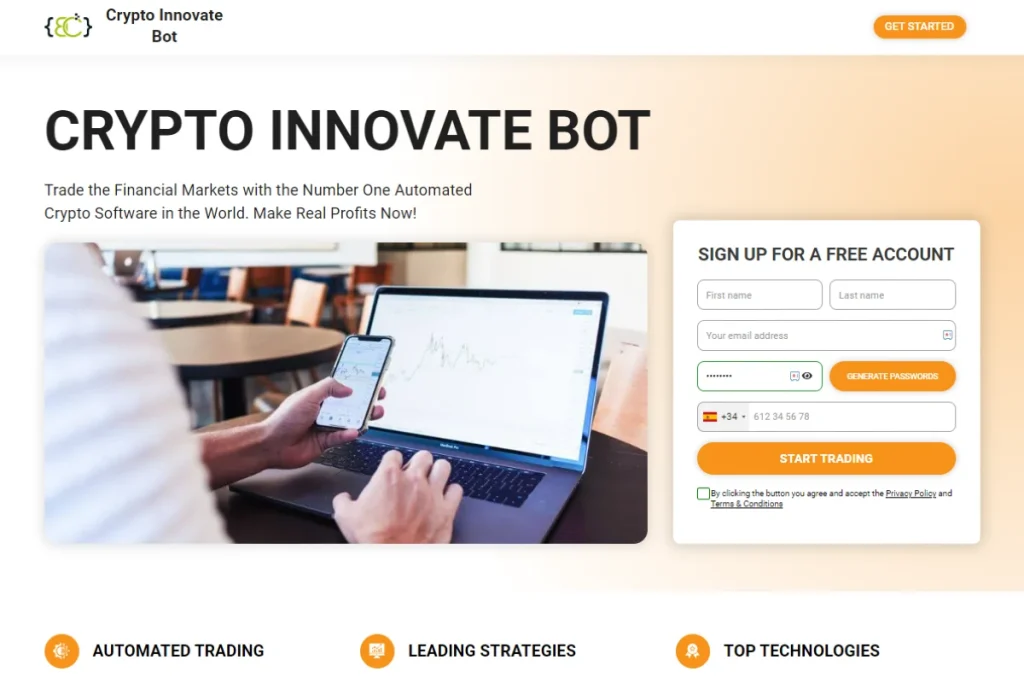 Crypto Innovate Bot Página web oficial