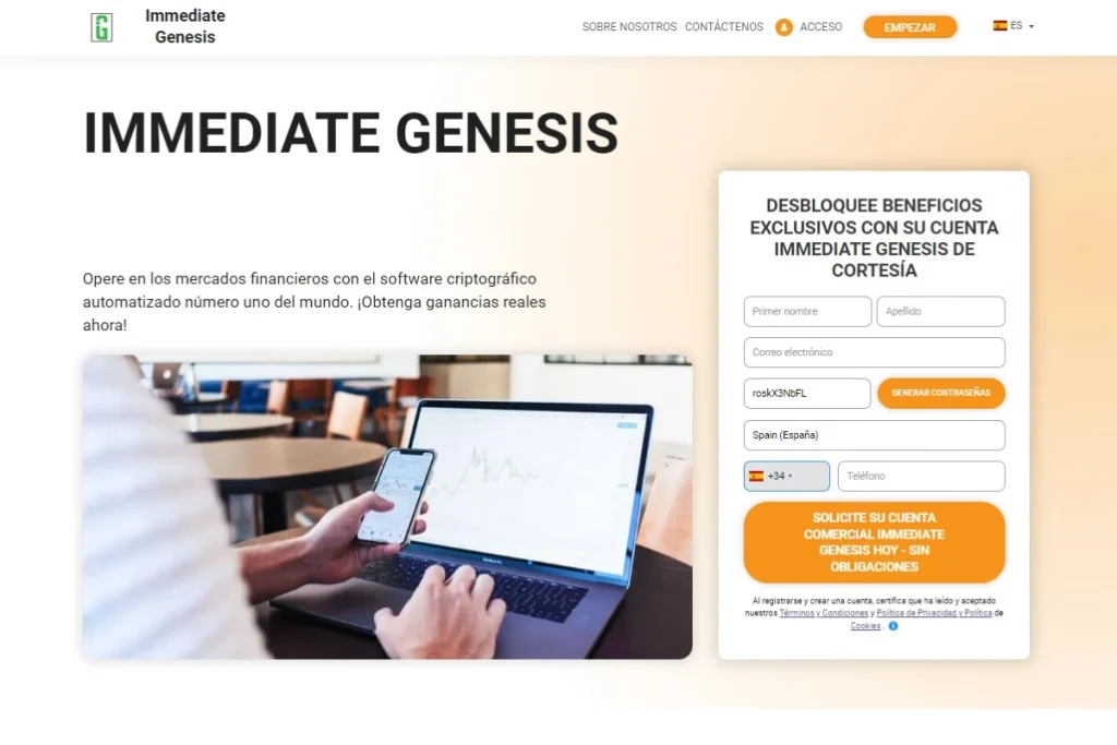 Immediate Genesis Página web oficial