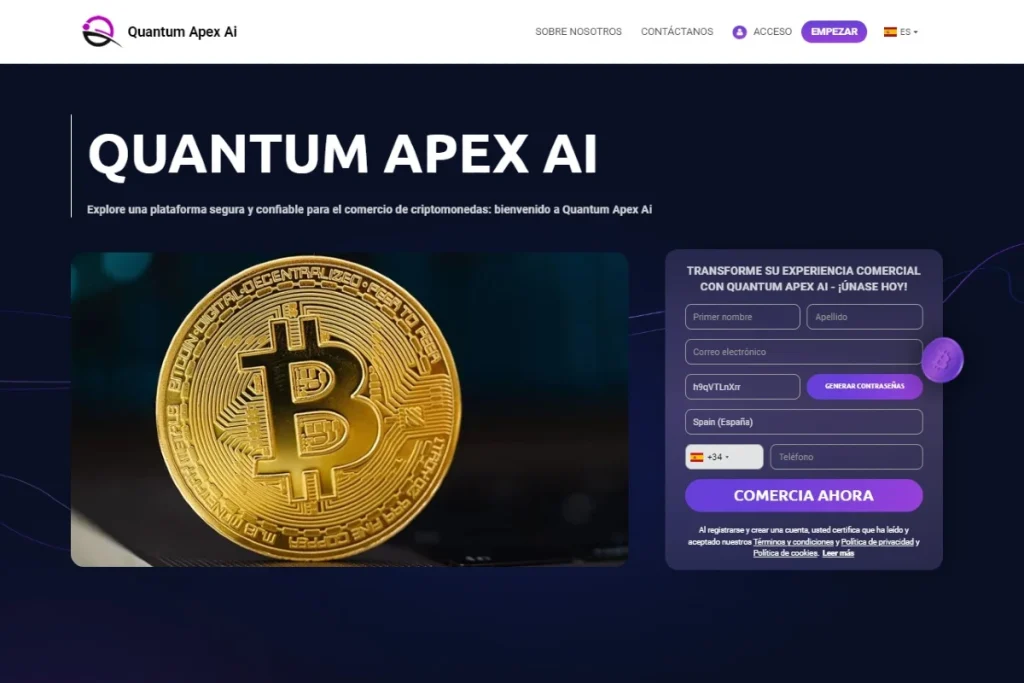 Quantum Apex AI pagina web oficial