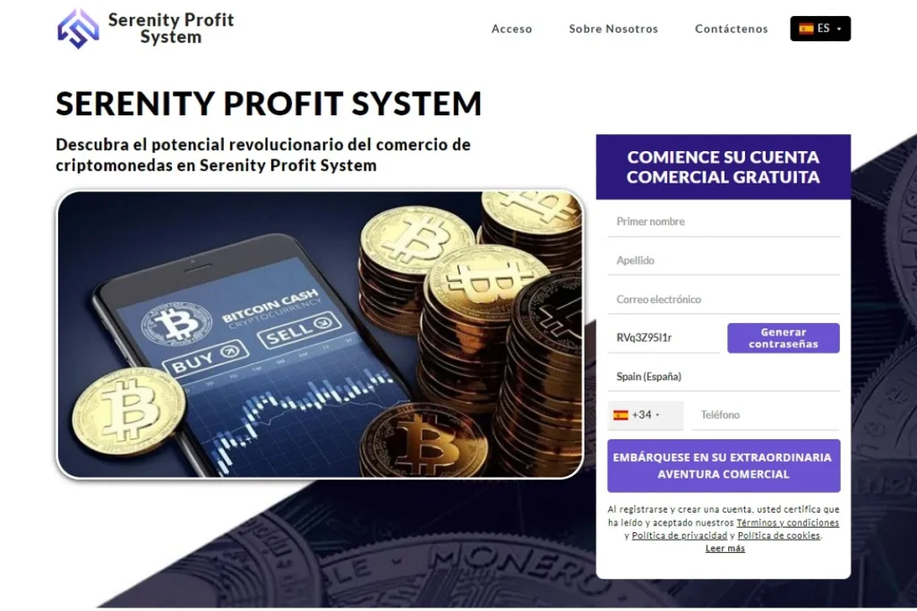 Serenity Profit System Plataforma