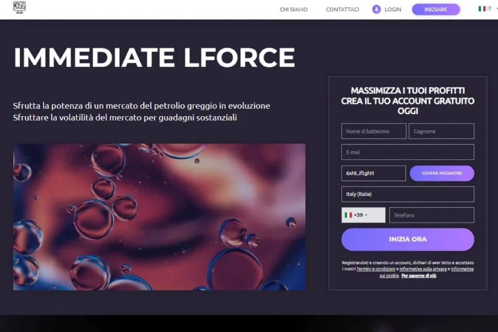 Immediate LForce sito web ufficiale