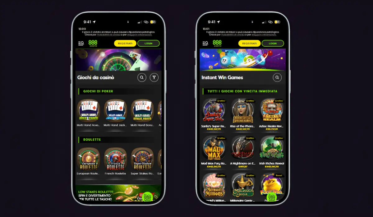 Casinò mobile 888casino