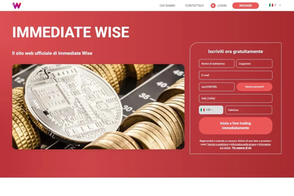 Immediate Wise Sito web ufficiale