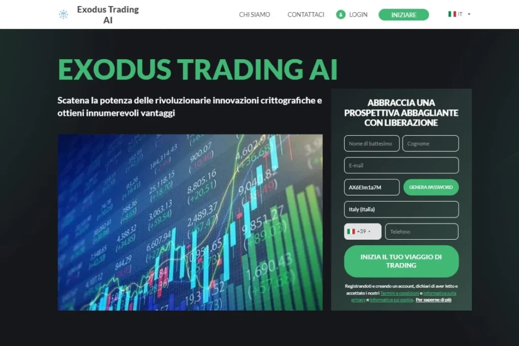 Exodus Trading AI piattaforma