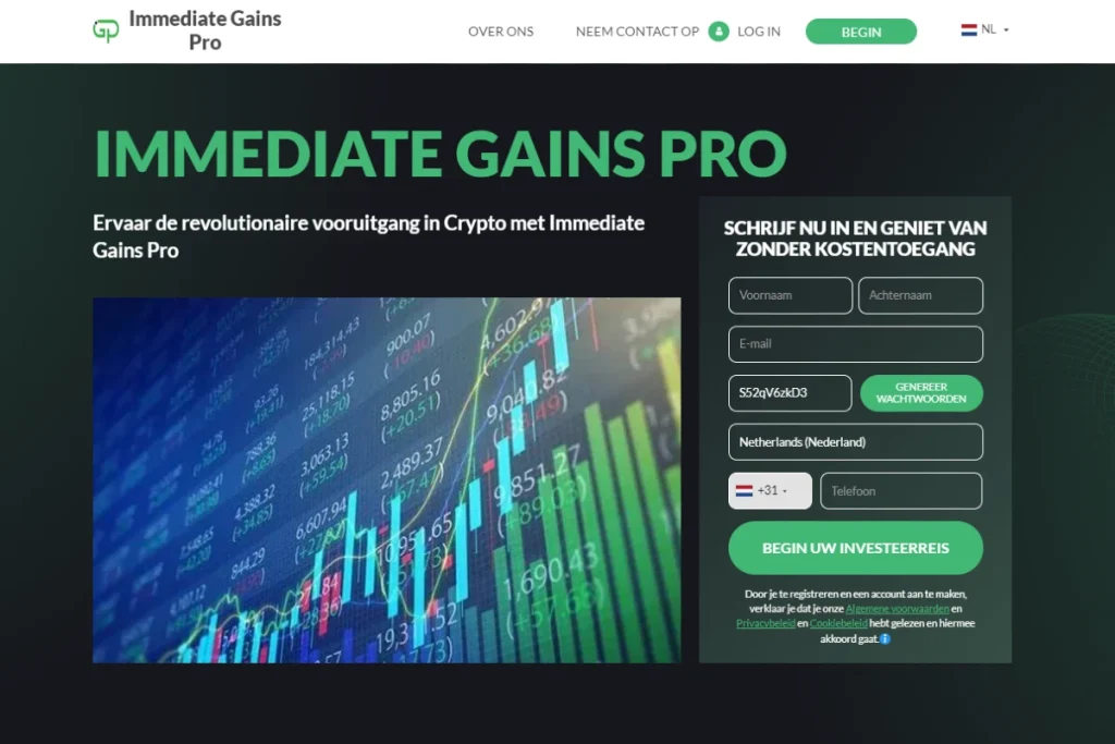 Immediate Gains Pro Officiële website