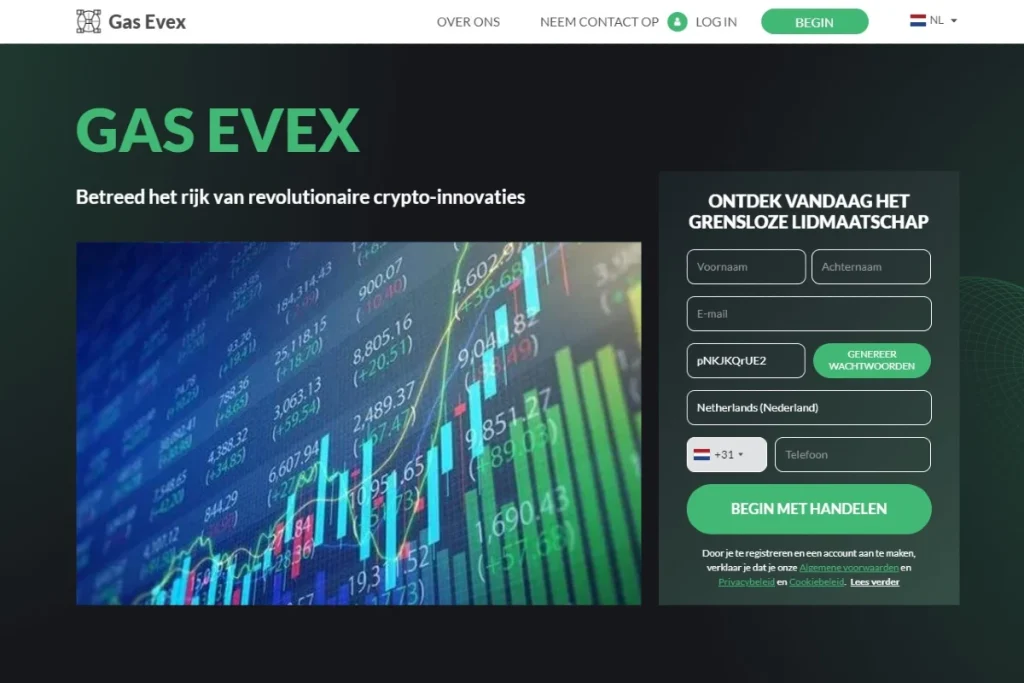 Gas Evex Officiële website