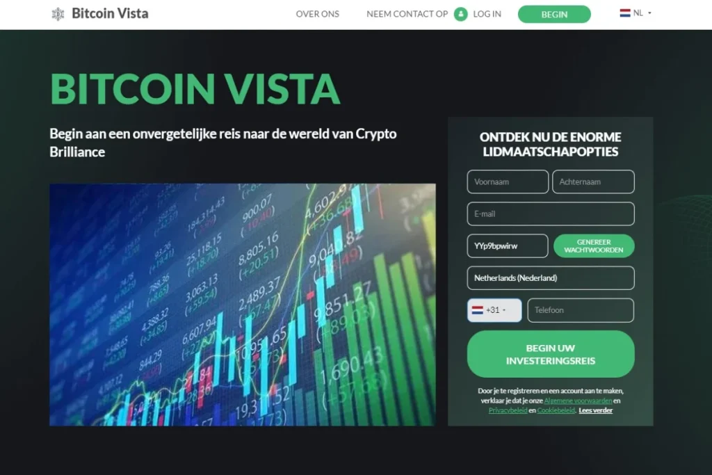 Bitcoin Vista officiële website