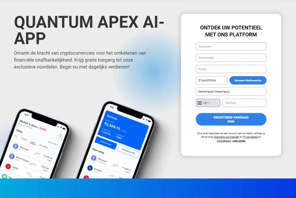 Quantum Apex AI officiële website Nederland