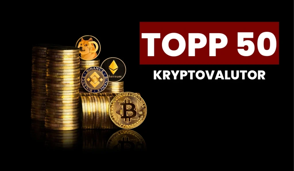 Topp 50 kryptovalutor