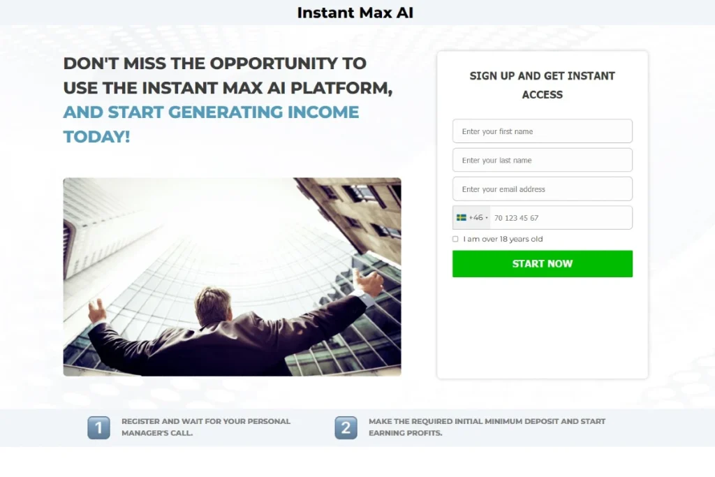 Instant Max AI handelsplattform