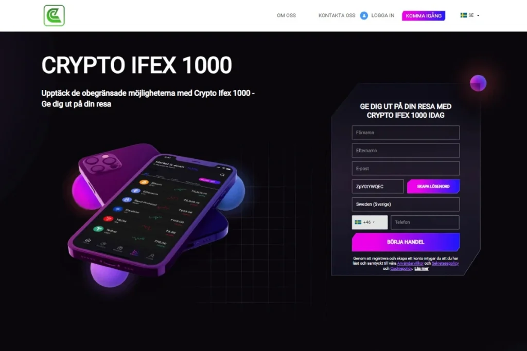 Crypto Ifex hemsida