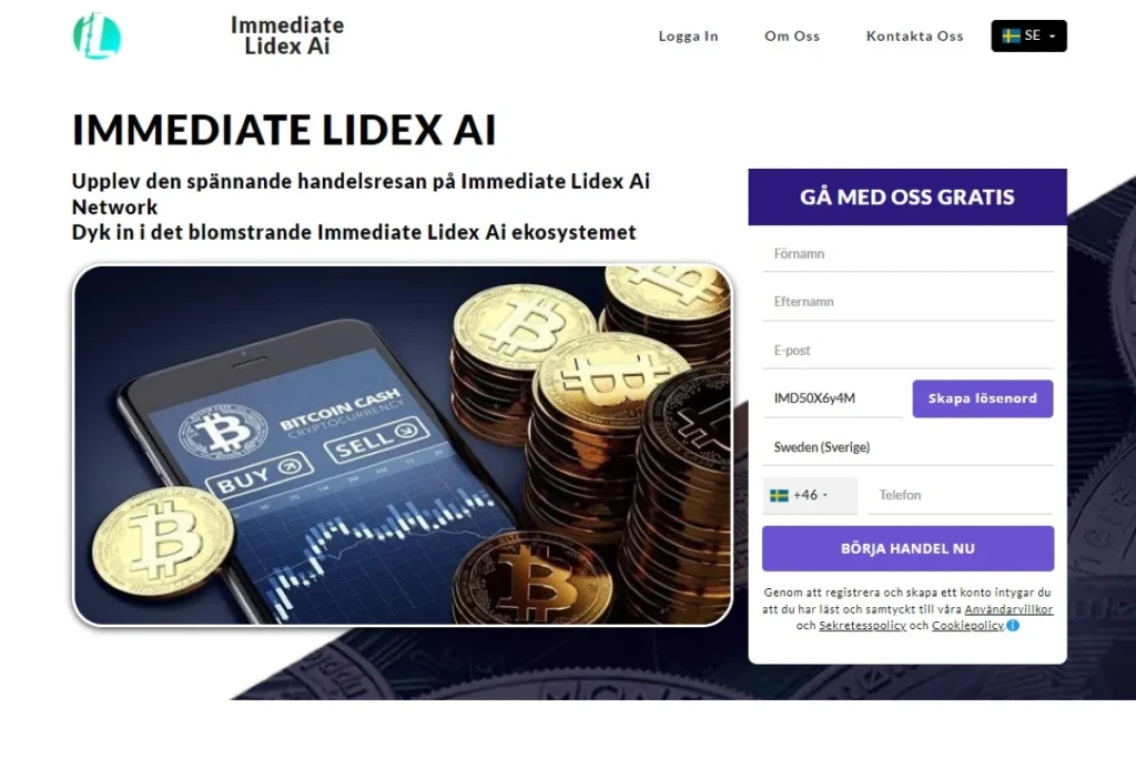 Immediate Lidex AI hemsida Officiell