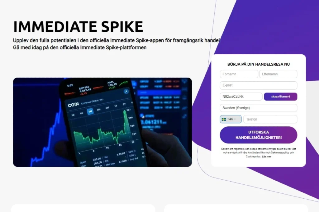 Immediate Spike website