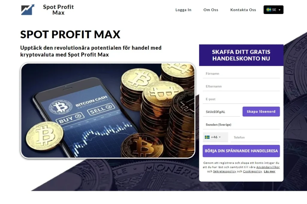 Spot Profit Max kryptohandelsplattform