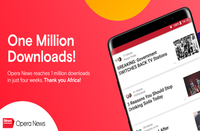 Opera News reaches 1m downloads in just four weeks