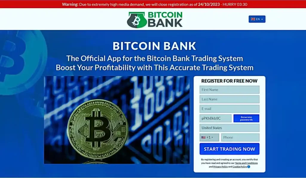 Bitcoin Bank Trading App