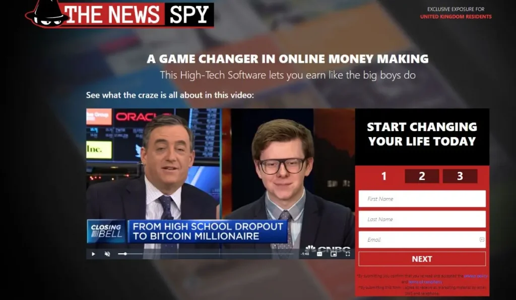 User interface for the news spy