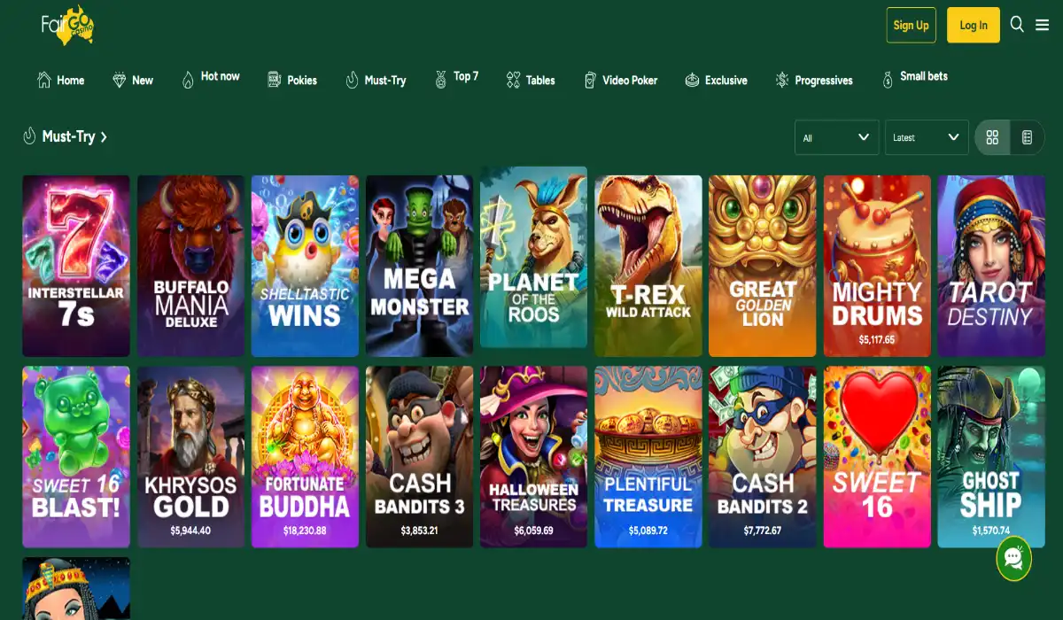 Fair Go Casino Homepage