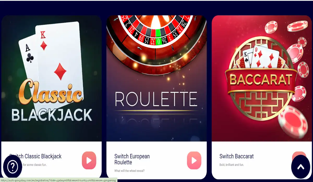 Spin Galaxy Casino Online