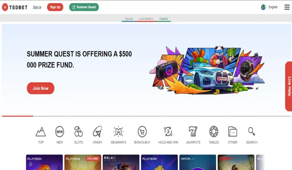 TedBet Casino Review