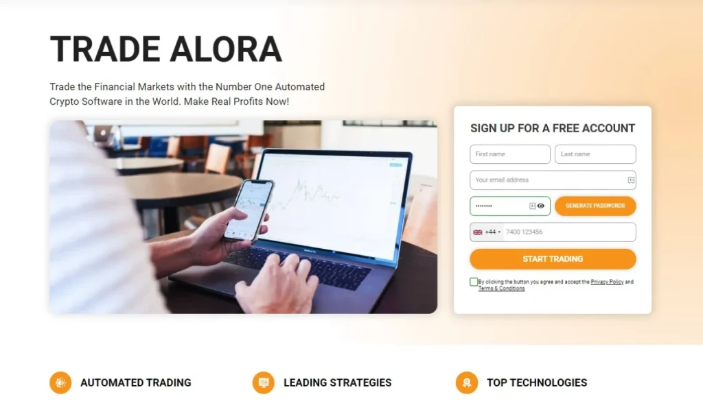 Trade Alora website official