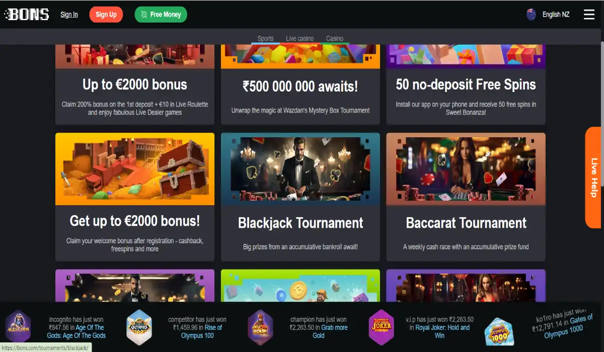 Bons Casino Online