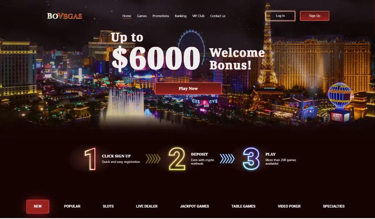 Bovegas Tether Casino