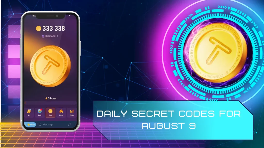 TapSwap Daily Secret Codes for August 9