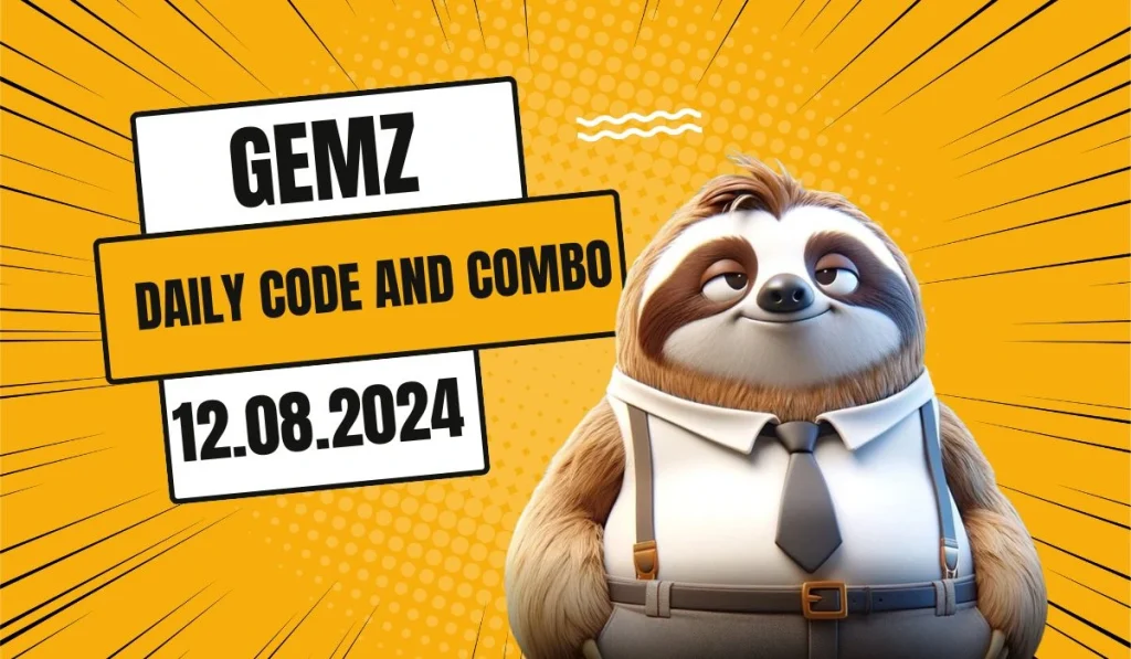 GEMZ daily code & combo august 12, 2024