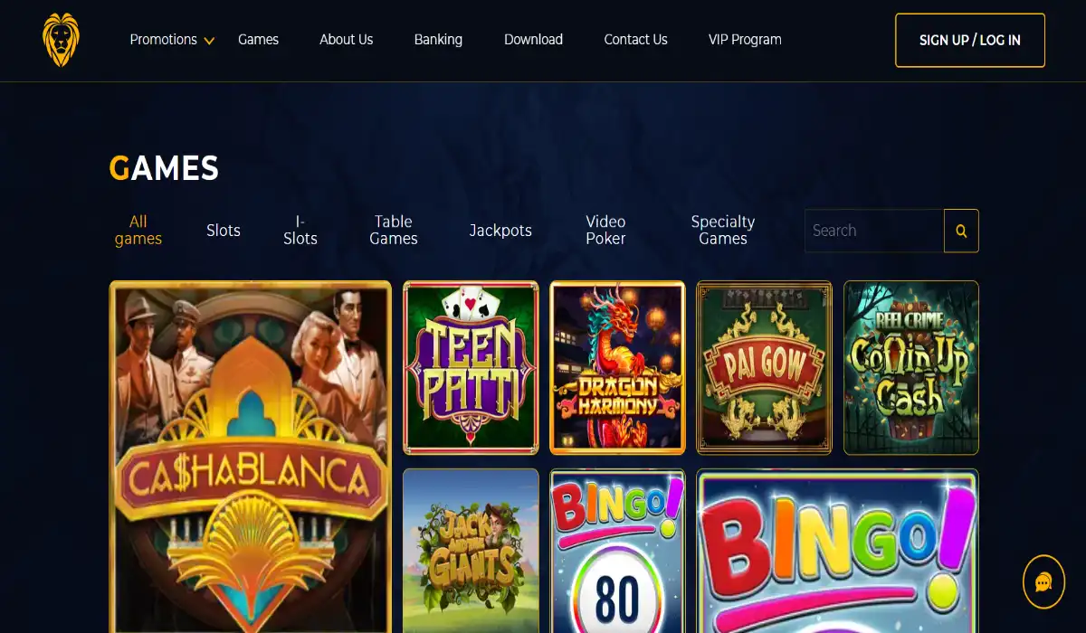 Golden Lion Casino Games