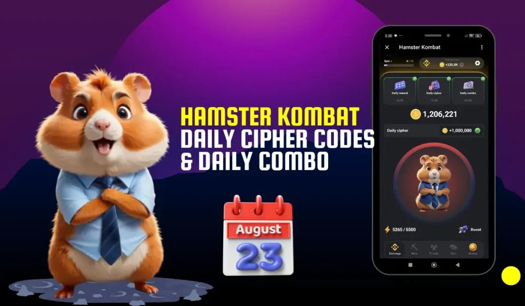 Hamster Kombat Daily Cipher Codes Aug 23