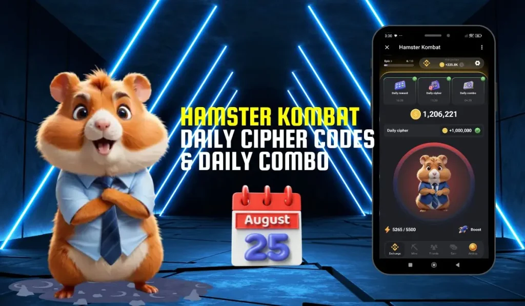 Hamster Kombat Daily Cipher Codes Aug 25