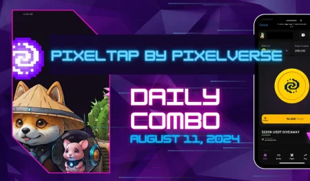 PixelTap by Pixelverse daily combo Aug 11