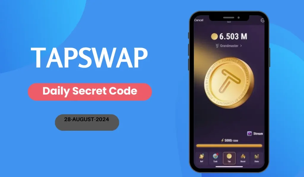 Tapswap Code Today 28 August 2024