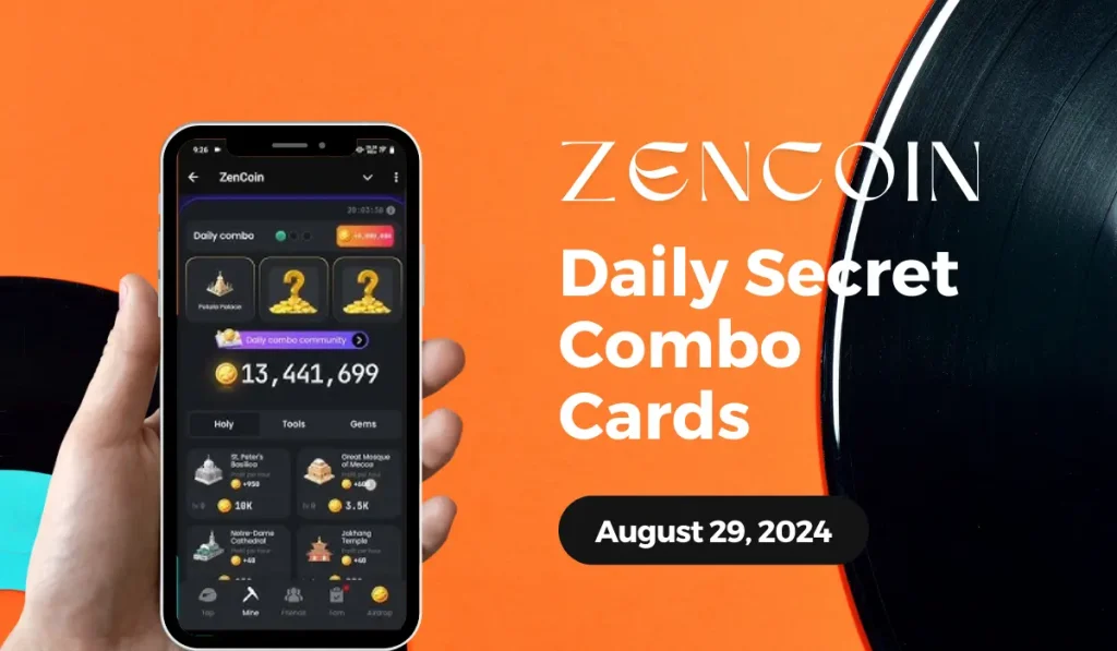 ZenCoin Daily Combo Codes August 29